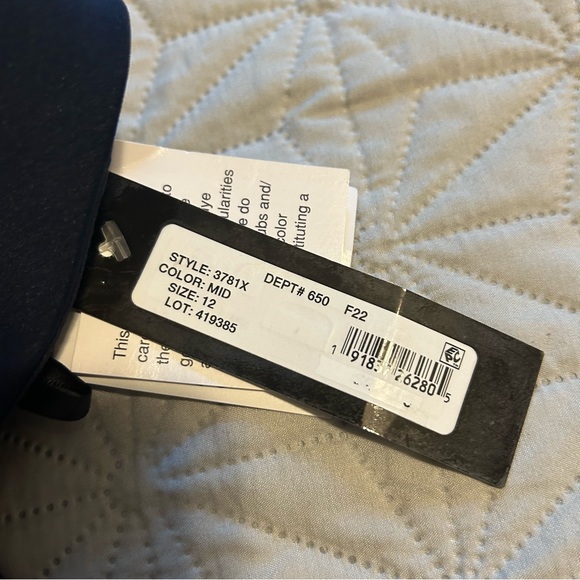 New Women’s Off the Shoulder Dark Blue MIDI Dress with Ruffle Size 12 - Picture 10 of 13